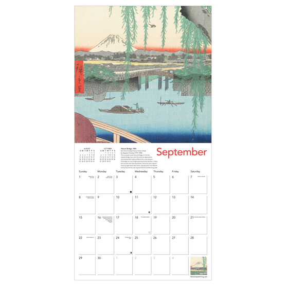 Japanese Woodblock 2024 wall calendar Calendars Tate Shop Tate